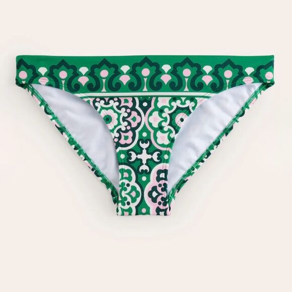 Boden Classic Bikini Bottom and Porto Top size 16-18 Green Artisan Geo - Picture 12 of 14